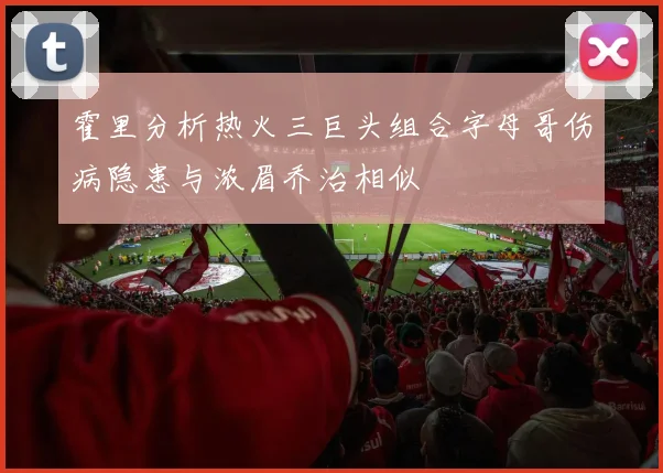 霍里分析热火三巨头组合字母哥伤病隐患与浓眉乔治相似